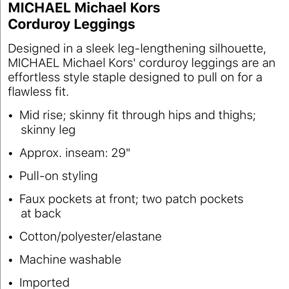 Michal Kors Leggings - Picture 2 of 7